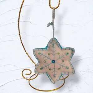Wondershop Snowflake Embroidered Felt Fabric Christmas Tree Ornament